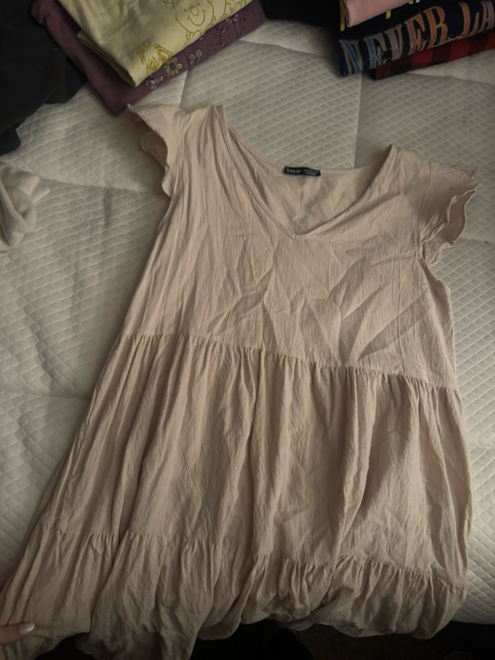 Beige flowy dress